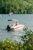 a group of people on a boat in the water