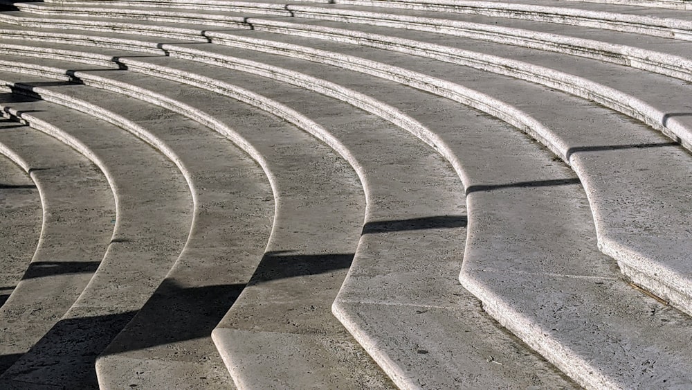 a row of empty seats in a stadium