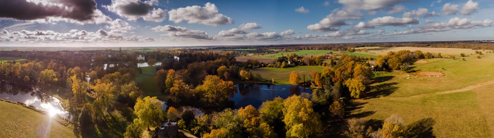 a bird's eye view of a beautiful landscape