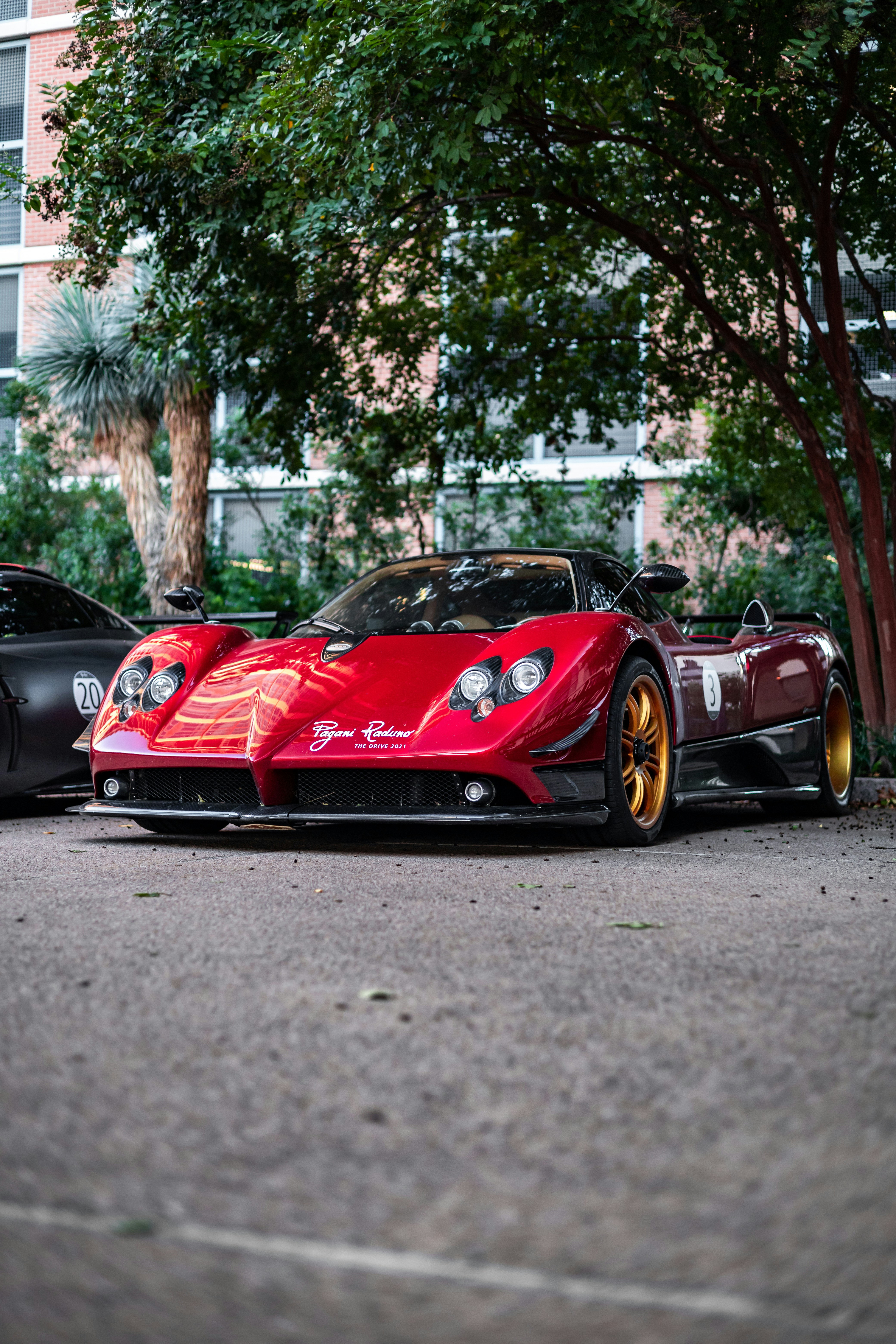 Pagani Huayra BC Roadster with exposed carbon fiber.