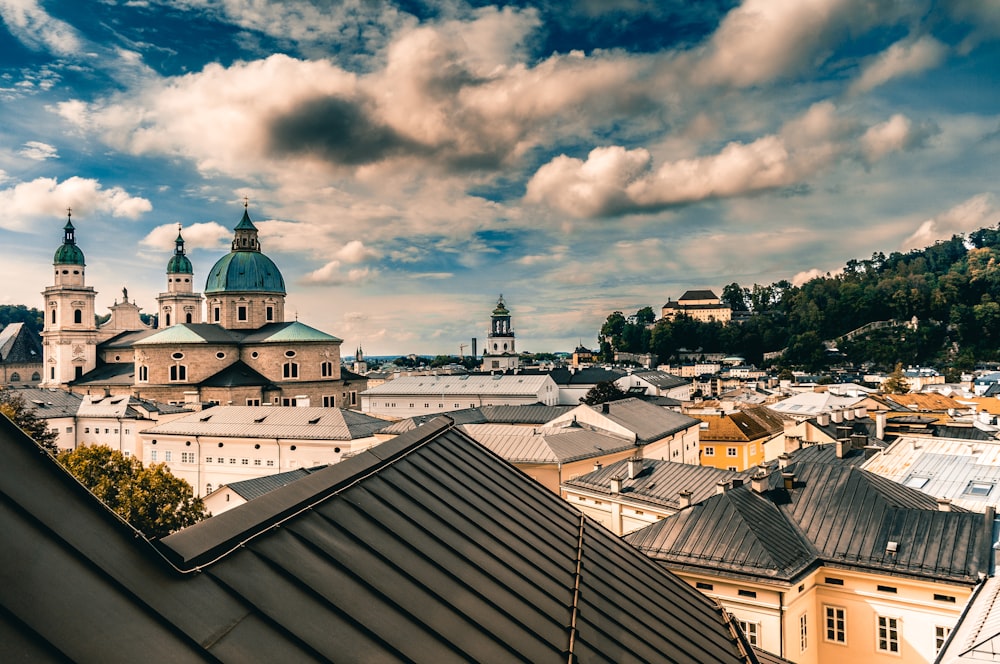 a view of a city from a high point of view