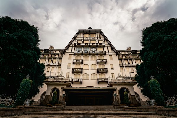 The Palácio Quitandinha’s façade — Petrópolis, Brazil
