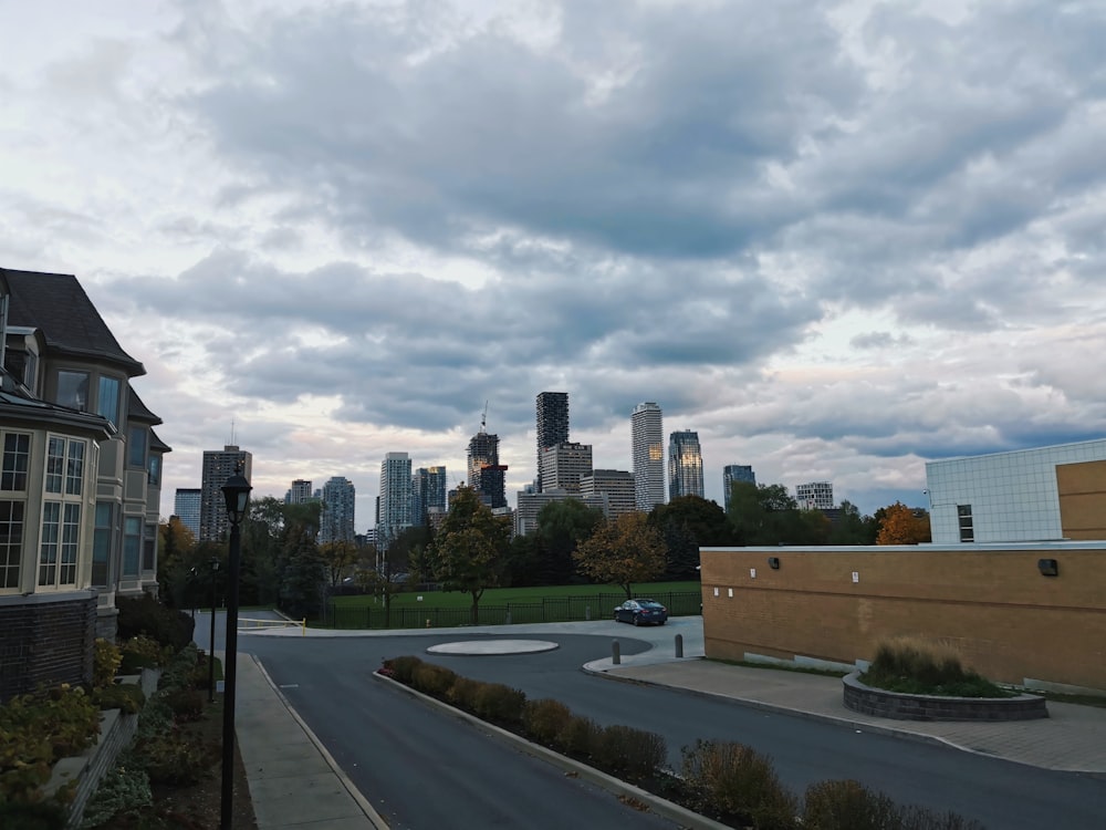 a view of a city from a distance