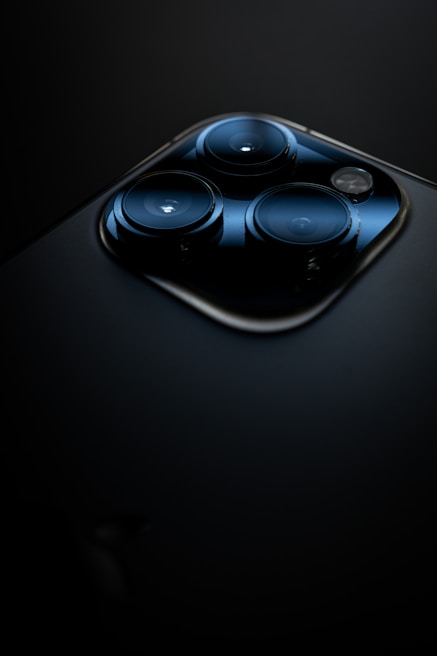Close-up of a smartphone camera highlighting its advanced lens technology