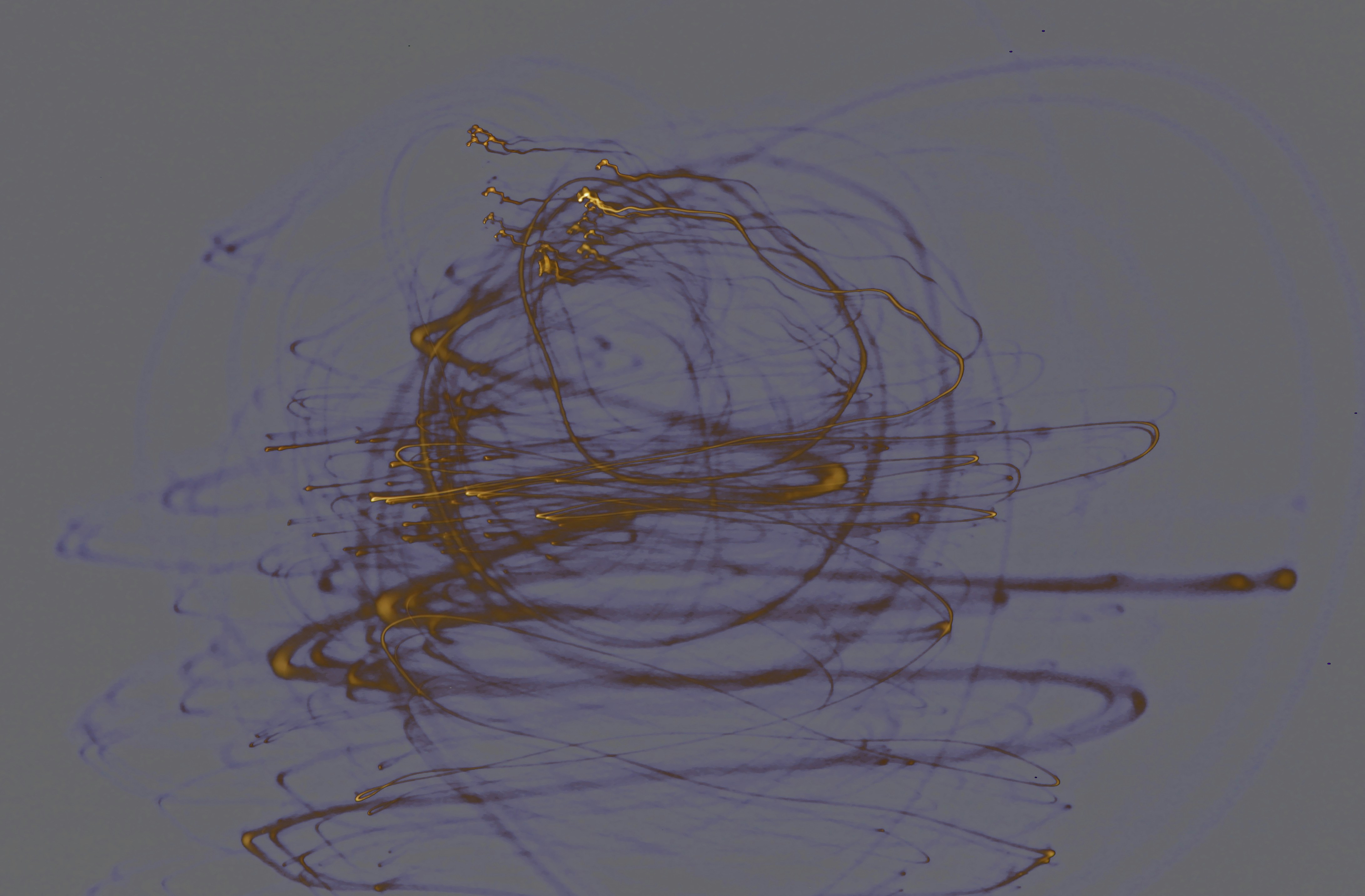 a picture of a blue and yellow object