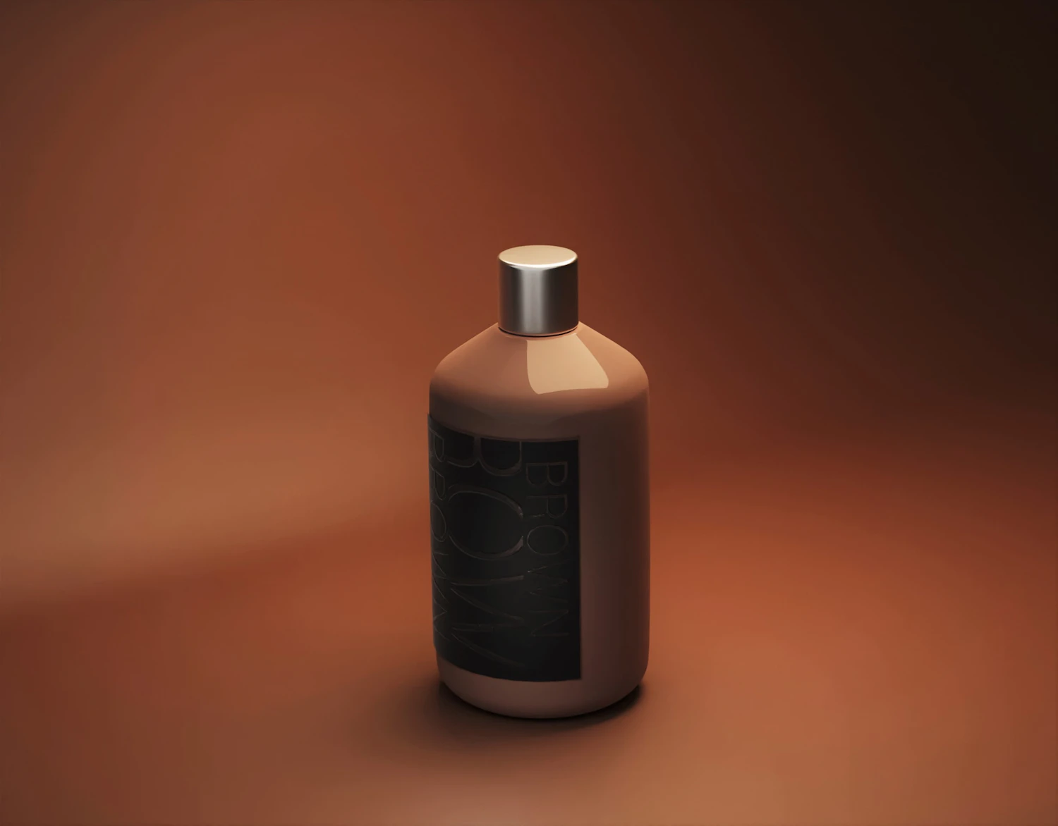 Seta Cleanse glossing shampoo, a smoky bottle with a steel cap on a warm umber ground