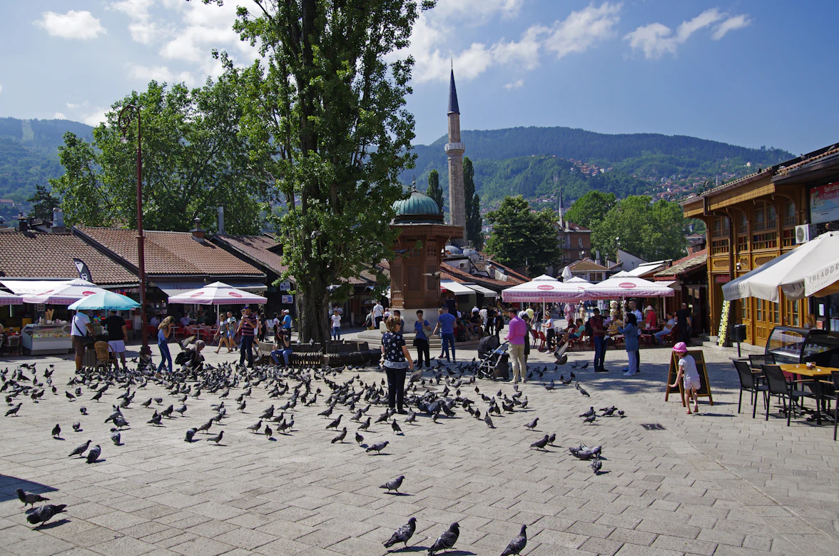 The historic Sebilj fountain in Sarajevo's Baščaršija
