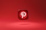 pinterest - a red square button with a pin on it