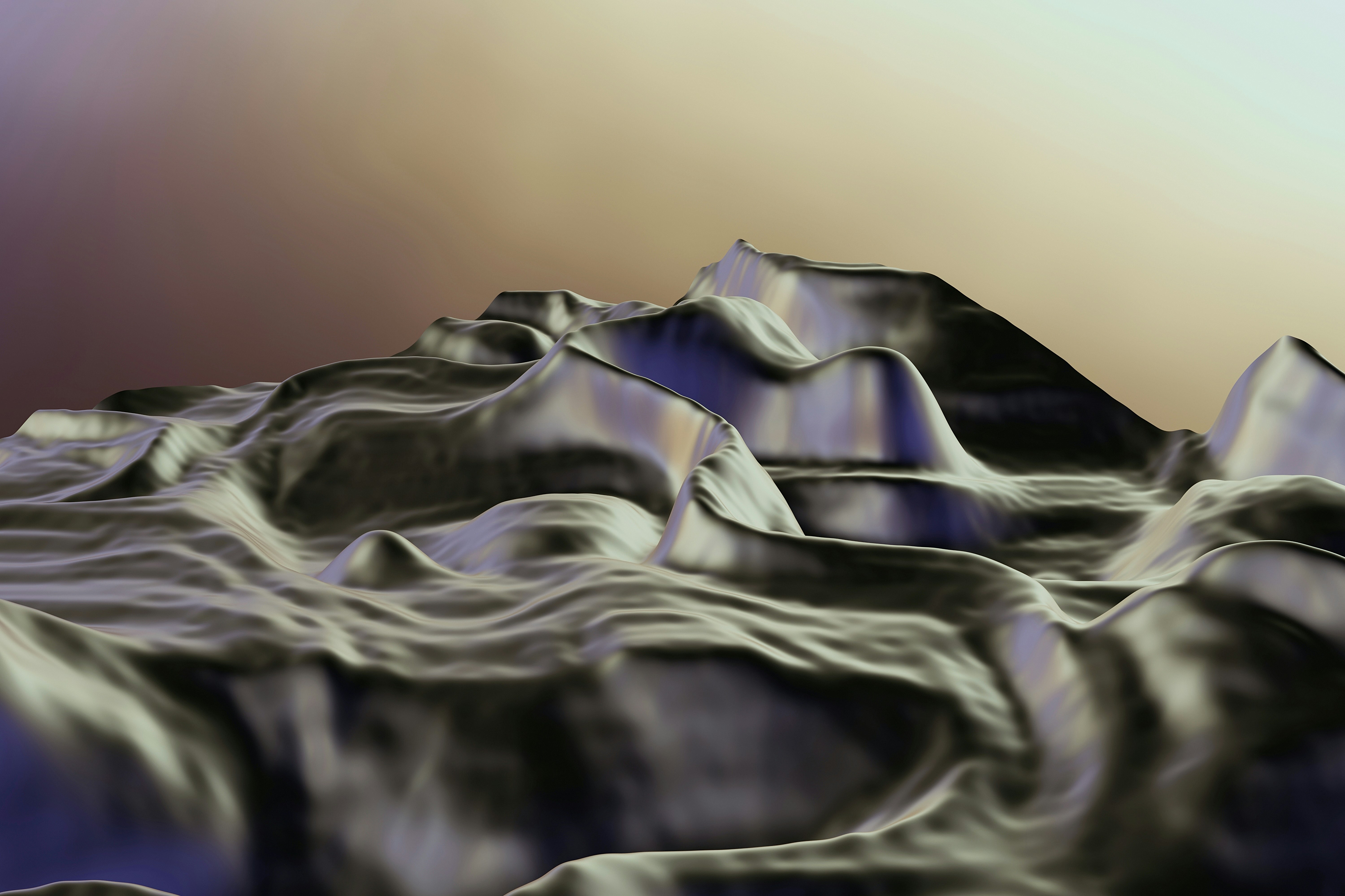a computer generated image of a mountain range