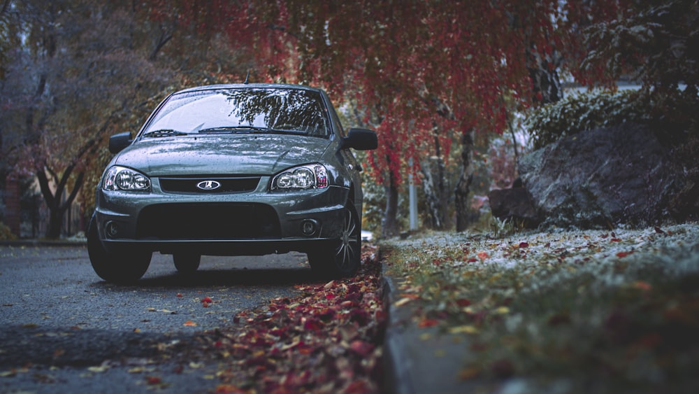 a car parked on the side of the road