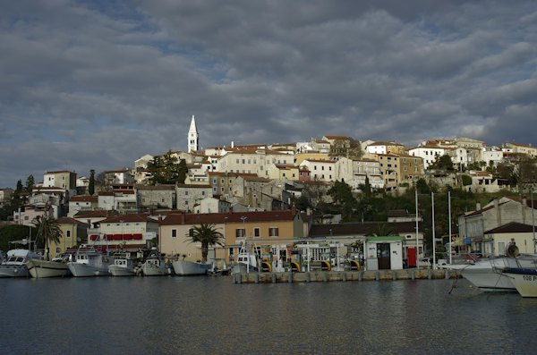 The town above its harbour — Korčula, Croatia
