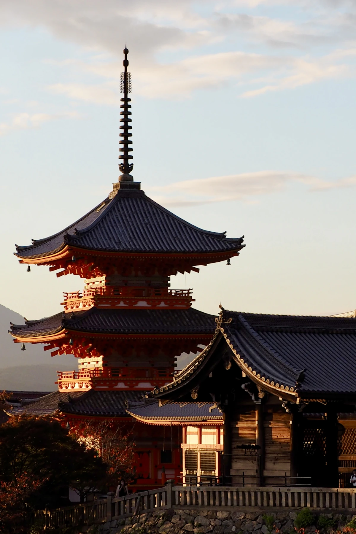 The Yasaka Pagoda rising over the Higashiyama district of Kyoto