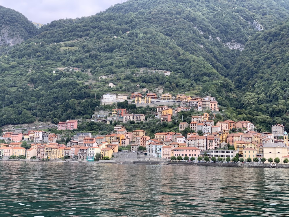 a small village on the side of a mountain