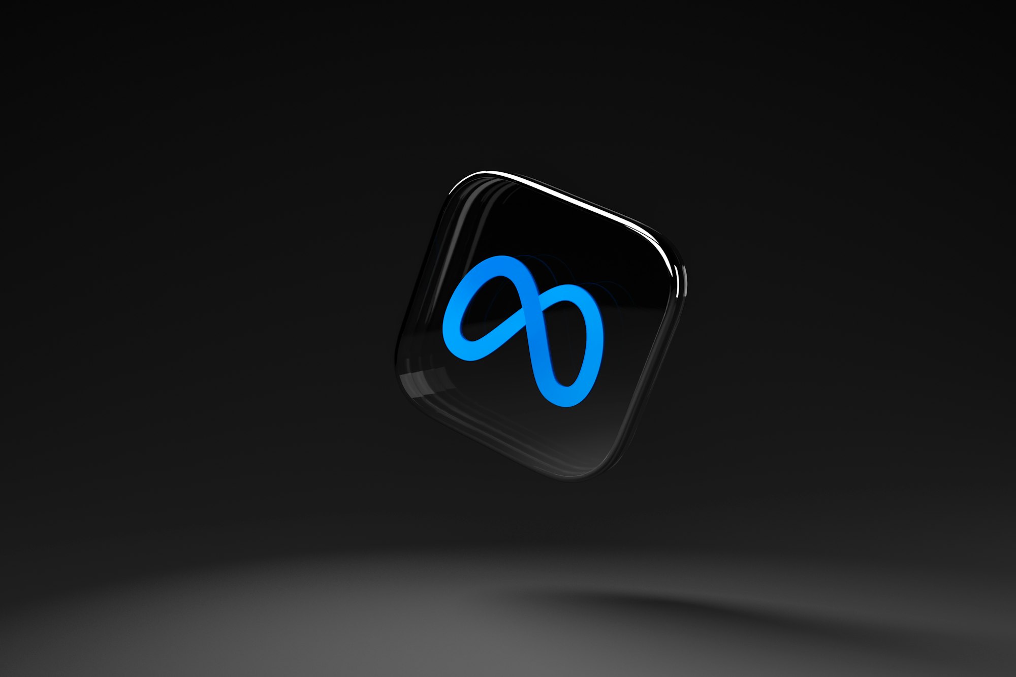 Meta app icon in 3D (Dark theme). 

More 3D app icons like these are coming soon. You can find my 3D work in the collection called "3D Design".
