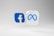 Two logos are depicted. The left one has a white cutout of a lowercase letter 'f' on a blue square with slightly rounded corners. The right logo displays a blue, symmetrical infinity symbol on a square with rounded corners, bordered with a clear, glossy effect on a white background.