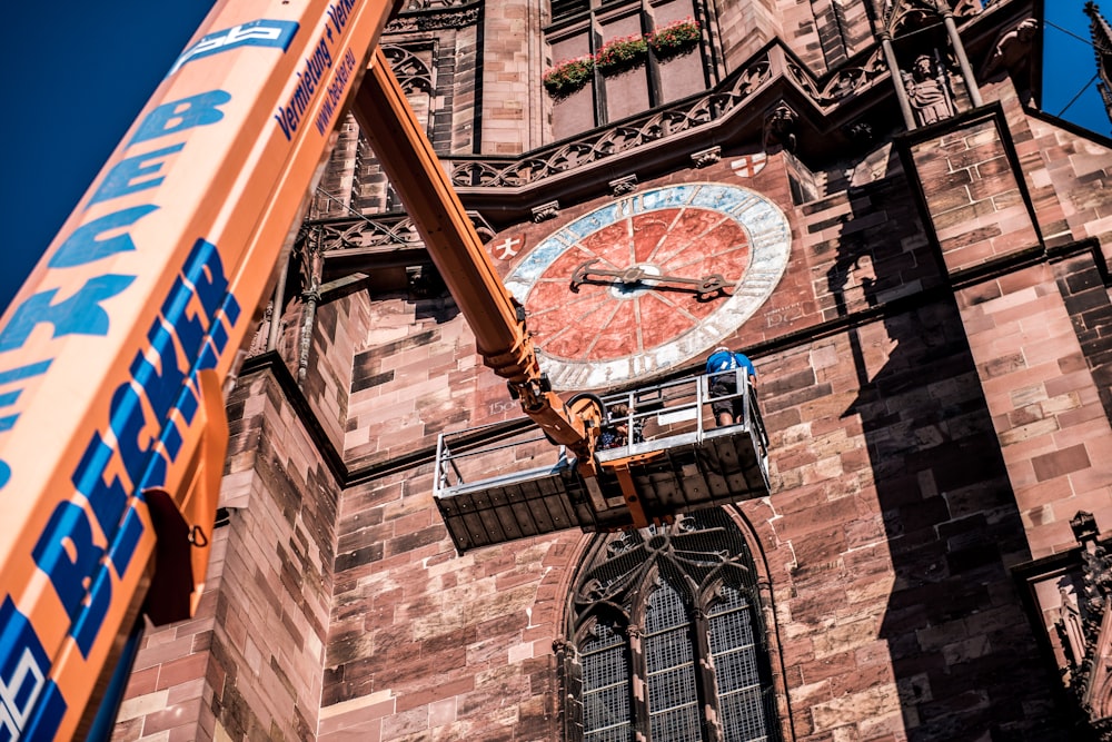 a large clock on the side of a building