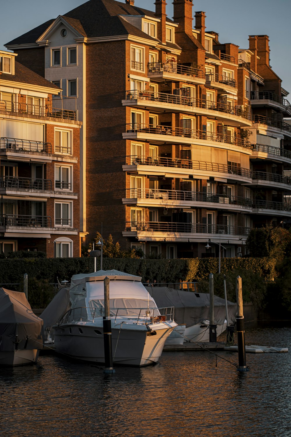 a couple of boats that are sitting in the water