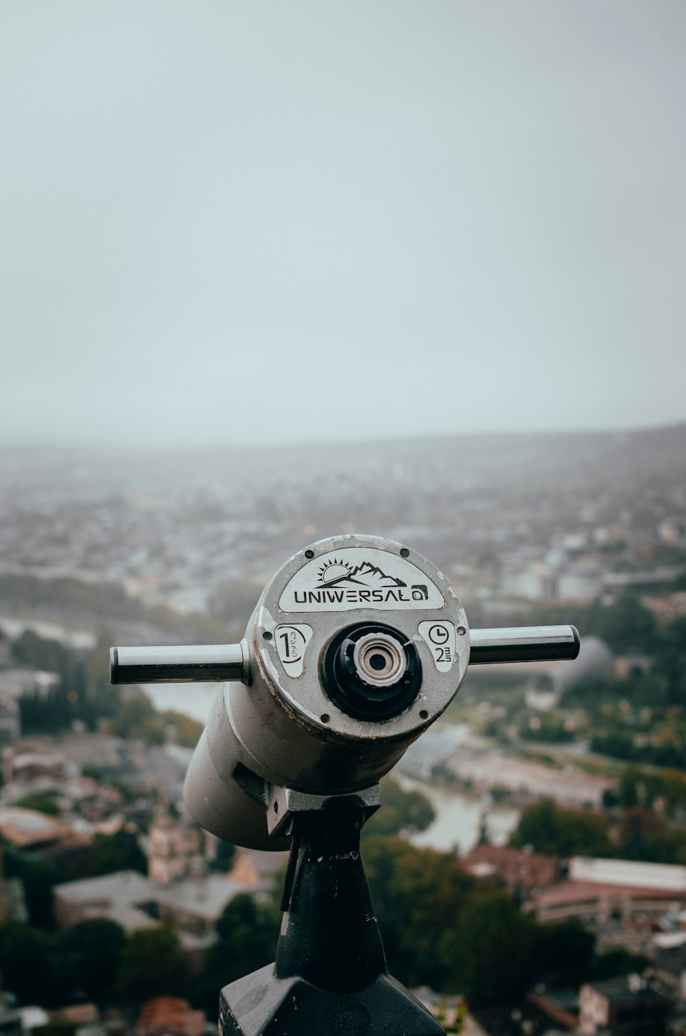 a view of a city from a telescope