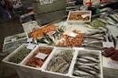 a bunch of fish that are on a table