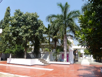A beautiful outdoor space with lush landscaping.