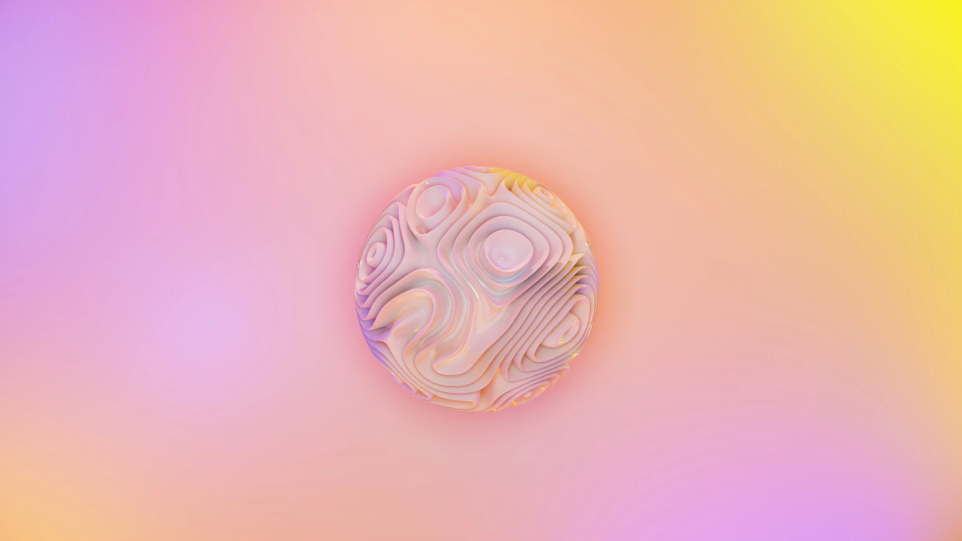 a circular object is shown on a multicolored background