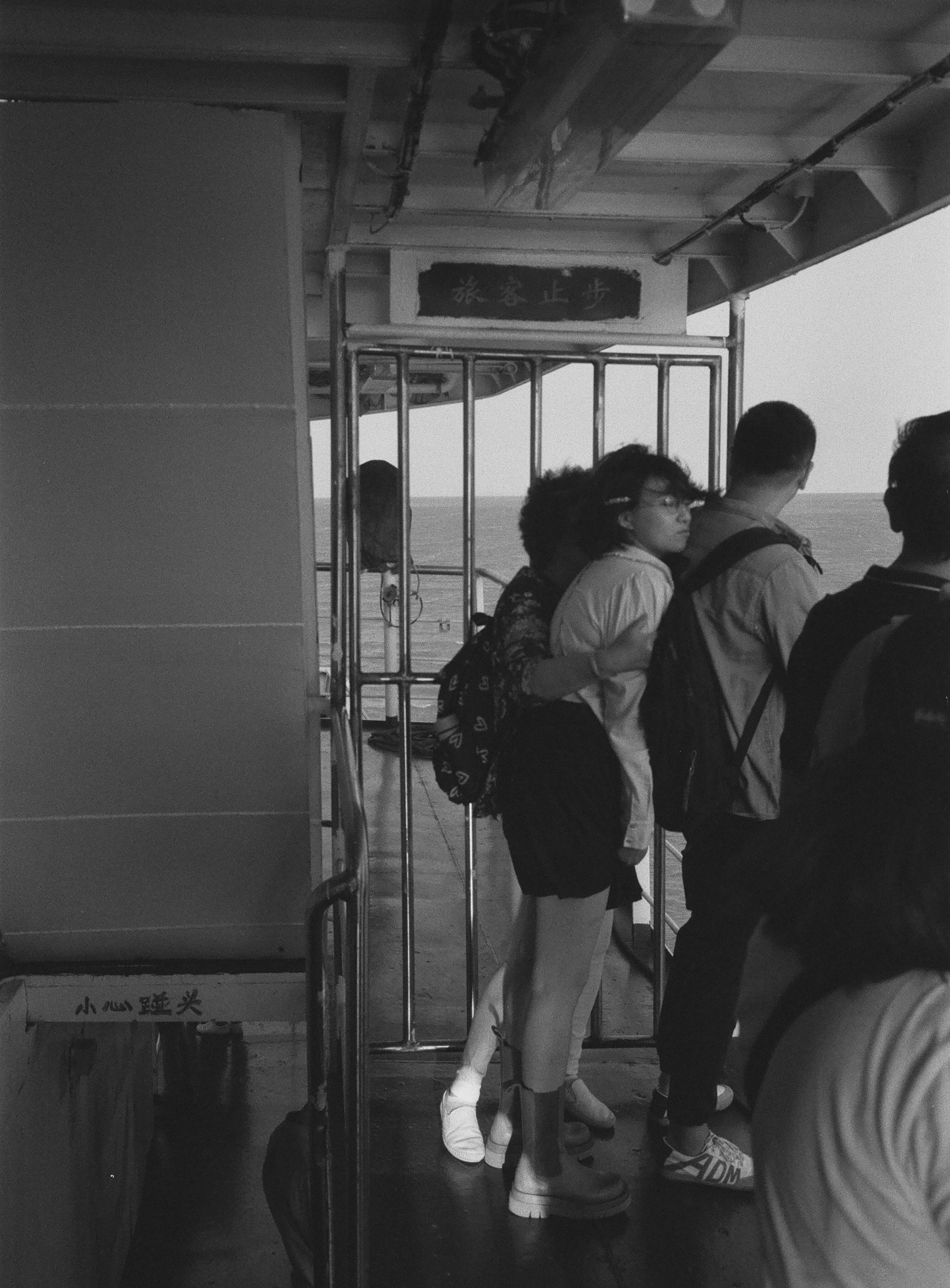 Shared shuttle transporting passengers