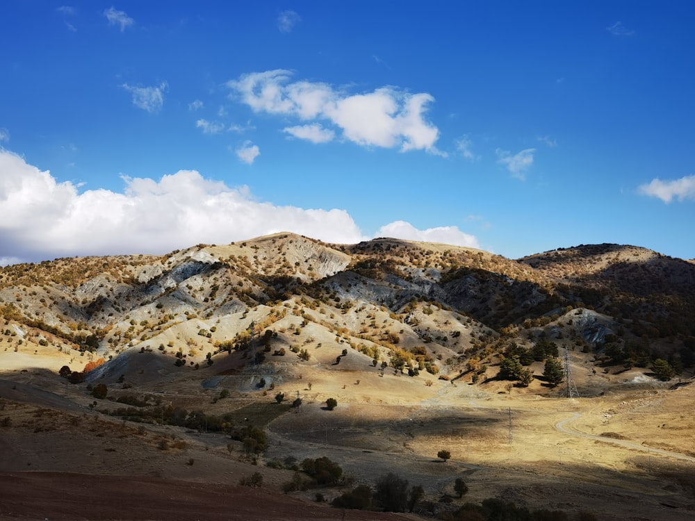 a view of a mountain range from a distance