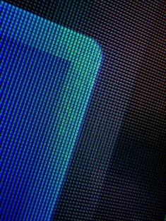 a close up of a television screen with different colors