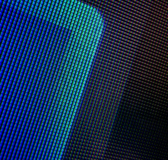 a close up of a television screen with different colors