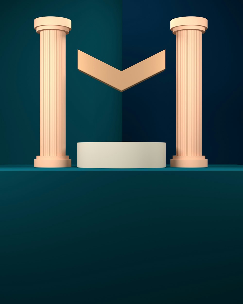 an image of a podium with columns on it