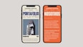 a couple of cell phones sitting next to each other