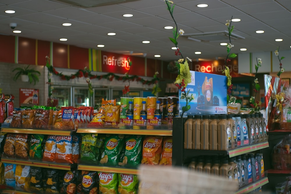 a grocery store filled with lots of food