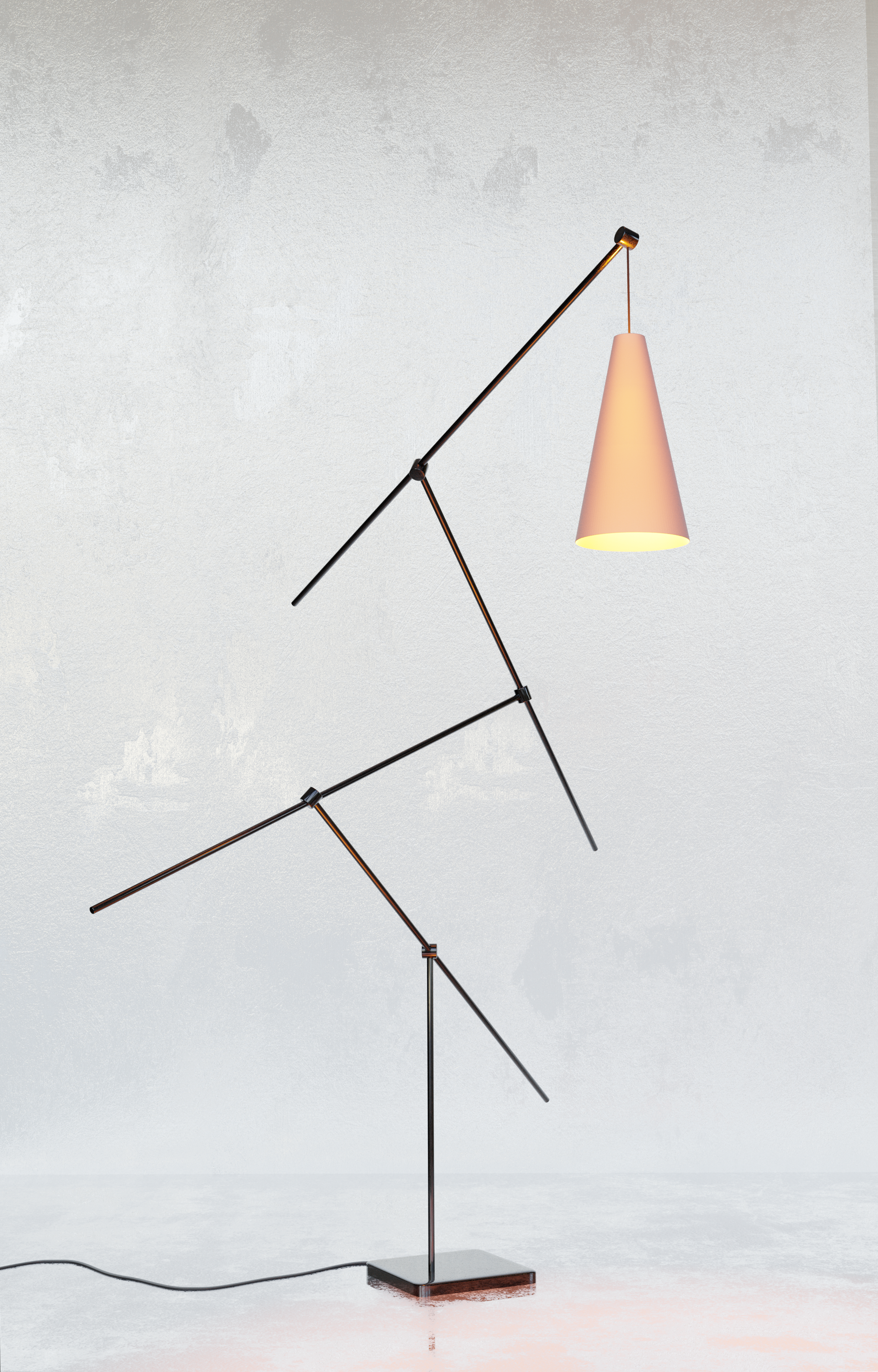 eine Lampe, die auf einem Tisch steht