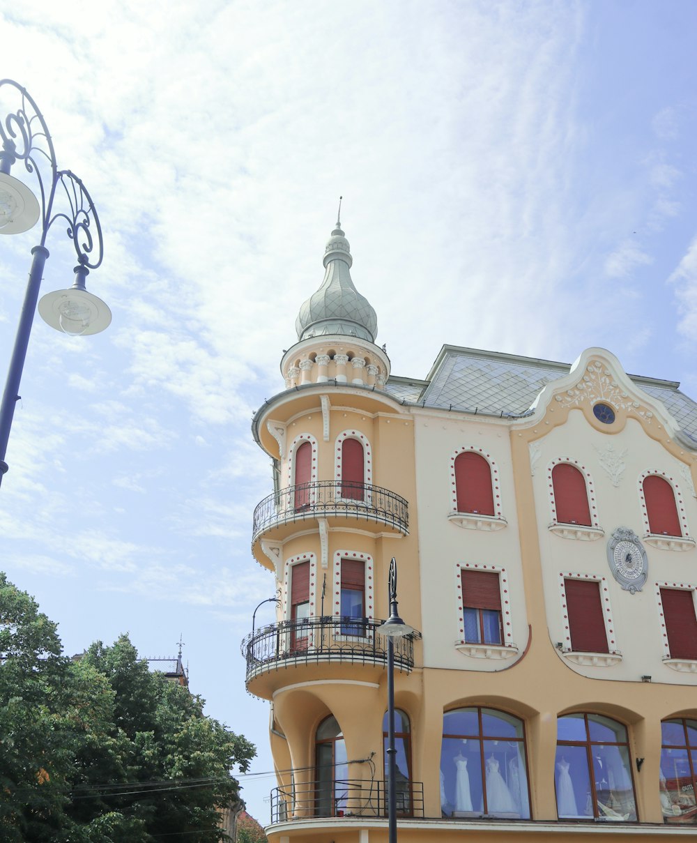 a tall building with a clock on the side of it