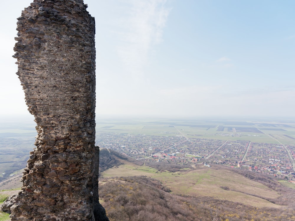 a view of a city from the top of a hill