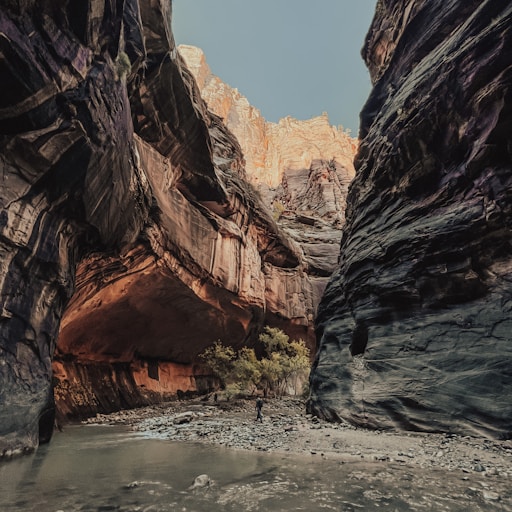 Sunset in the Narrows at Zion National Park, Utah