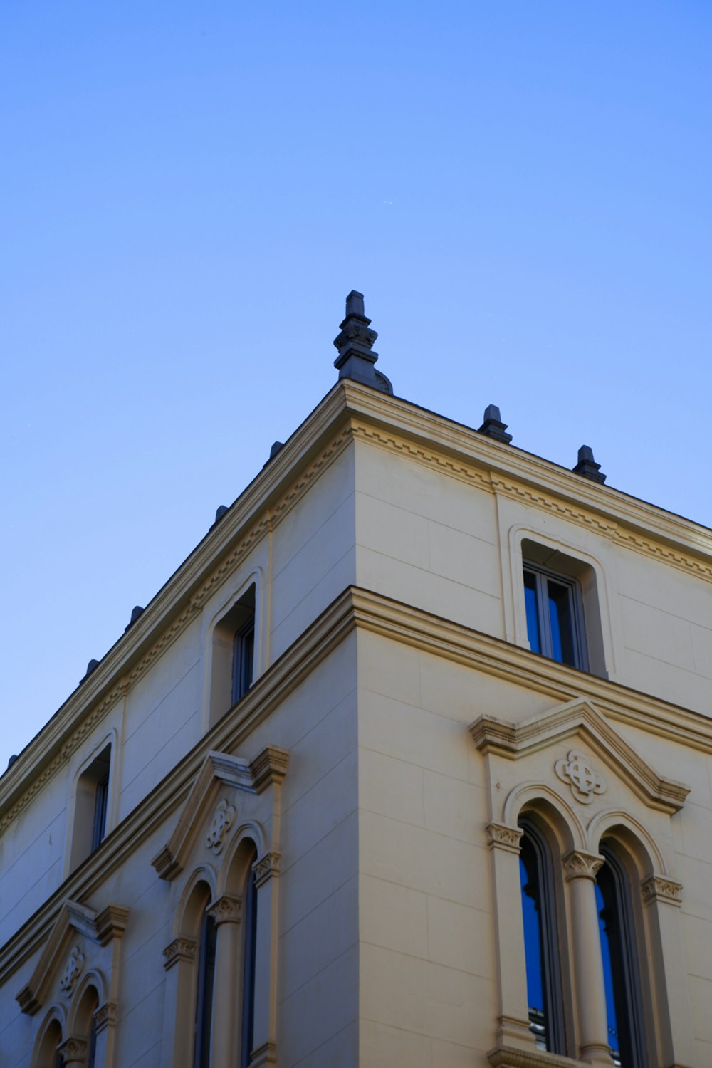 a building with a clock on the front of it