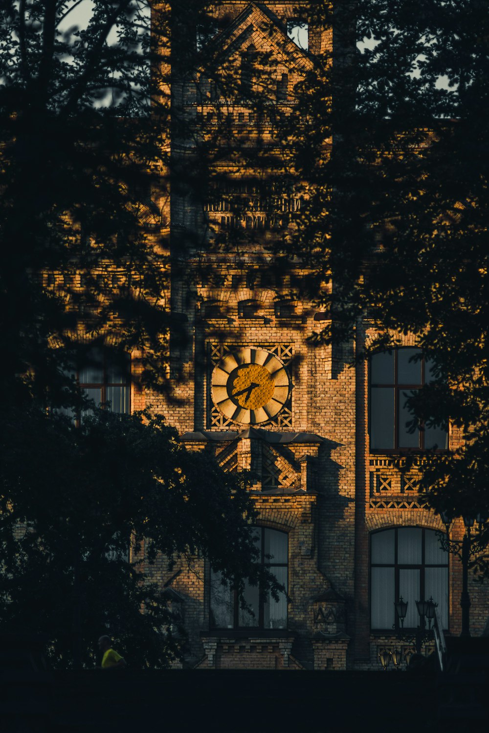 a building with a clock on the front of it