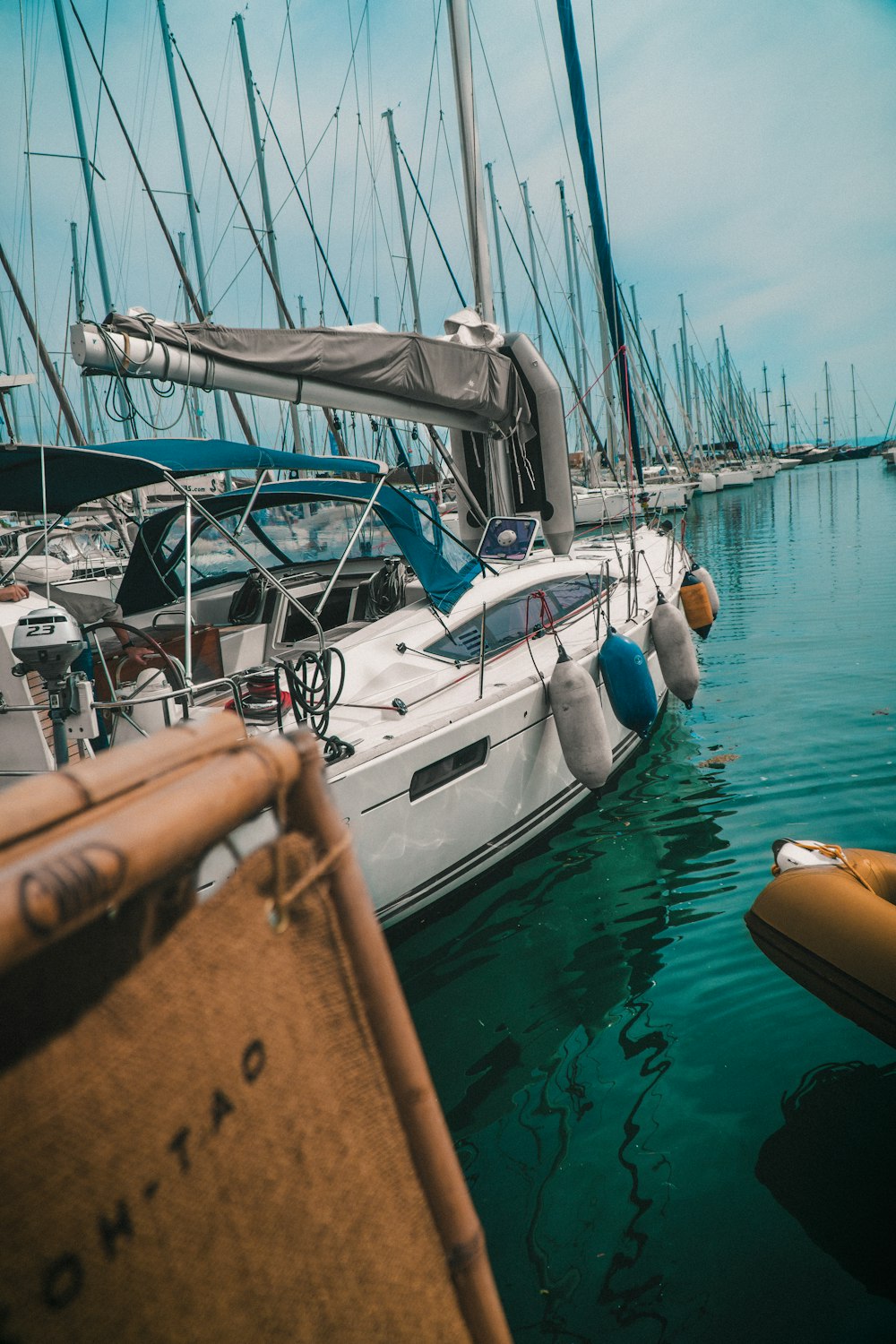 a small boat in a body of water