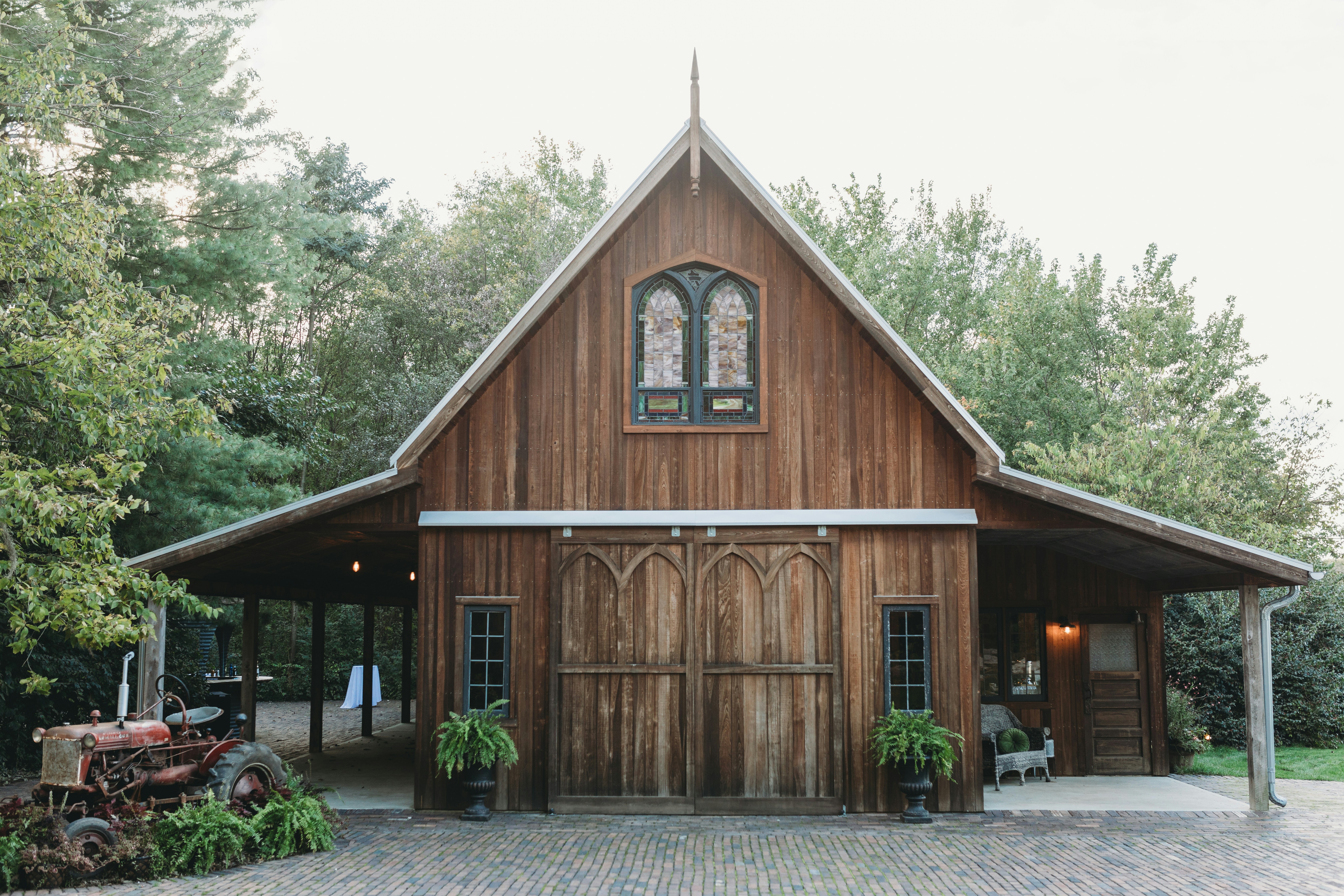 Small Barn with Small Tractor at Artisan Acres