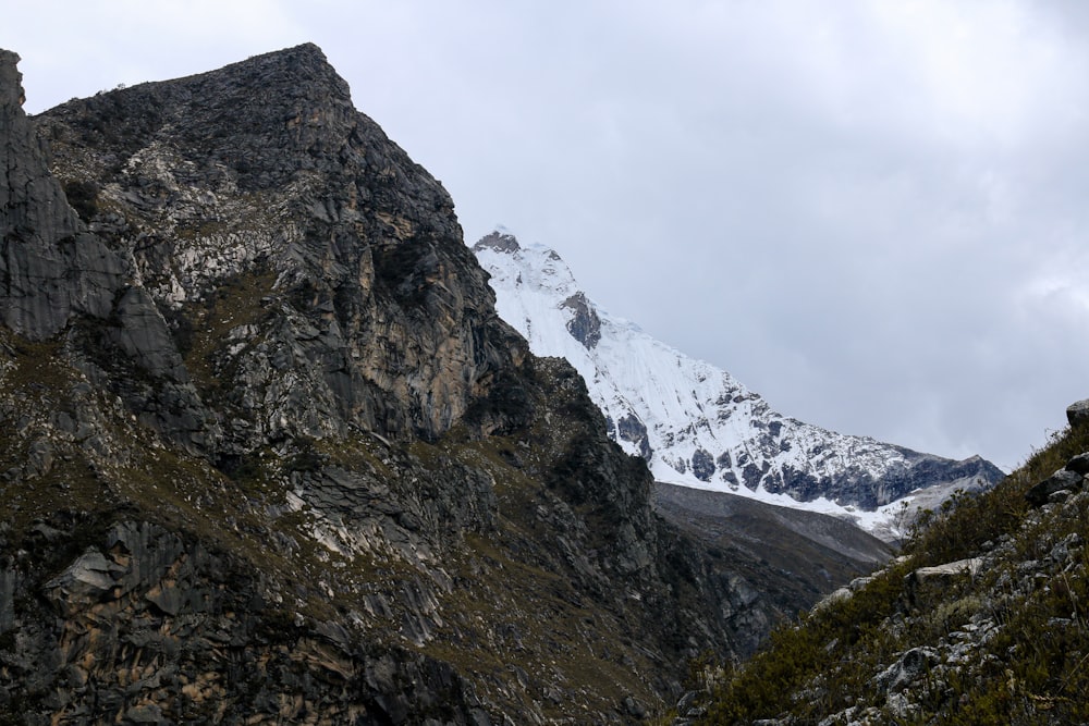 a mountain with snow on the top of it