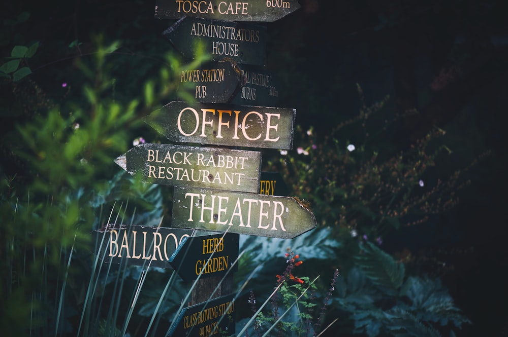 a street sign pointing in different directions