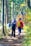 A group of travelers trekking through dense jungle foliage under a bright sky.