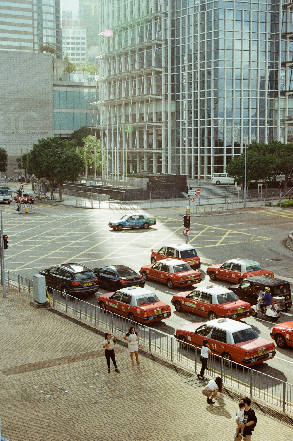 a bunch of cars that are parked in a lot