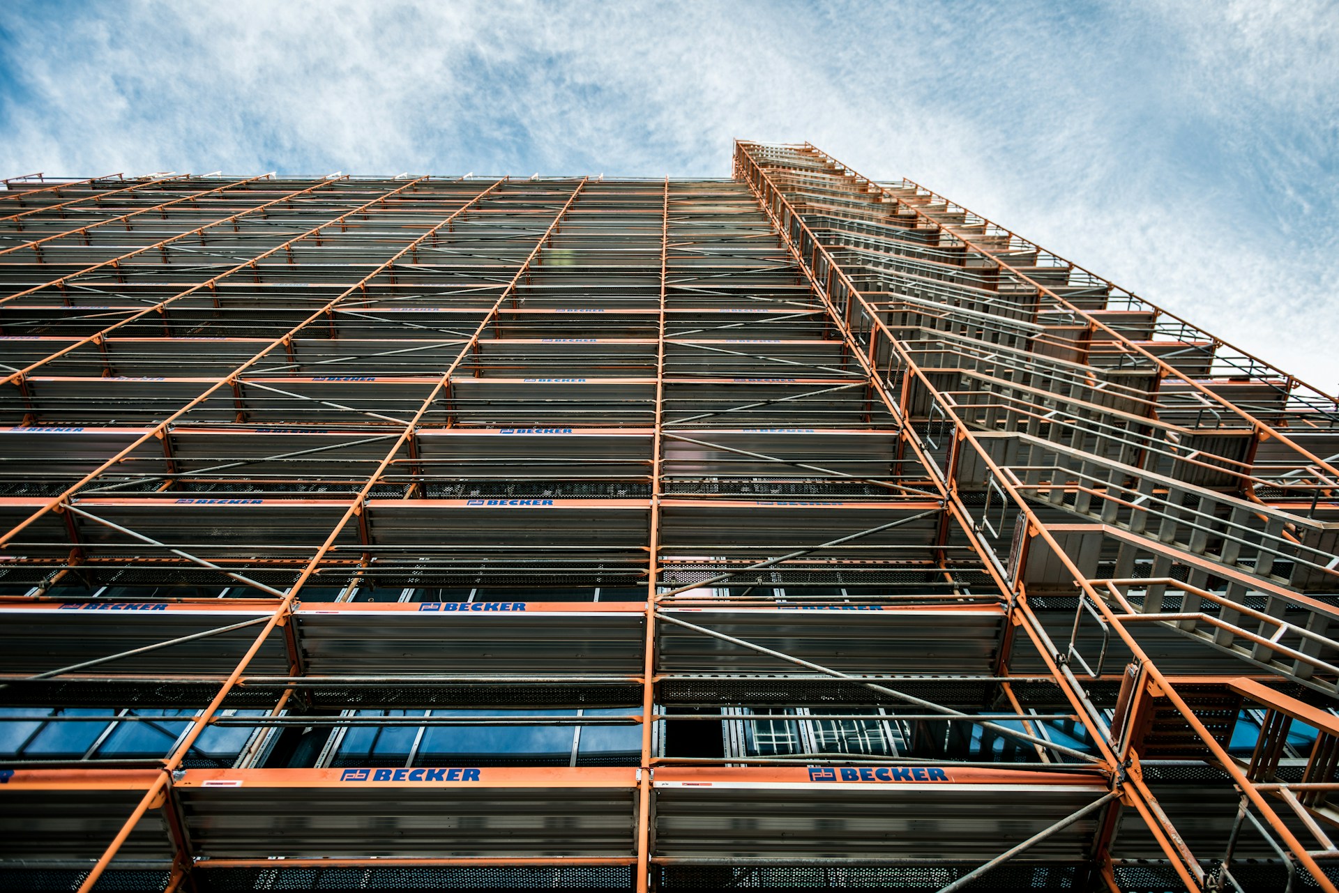 a very tall building with lots of windows