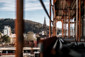 a view of a city from a window
