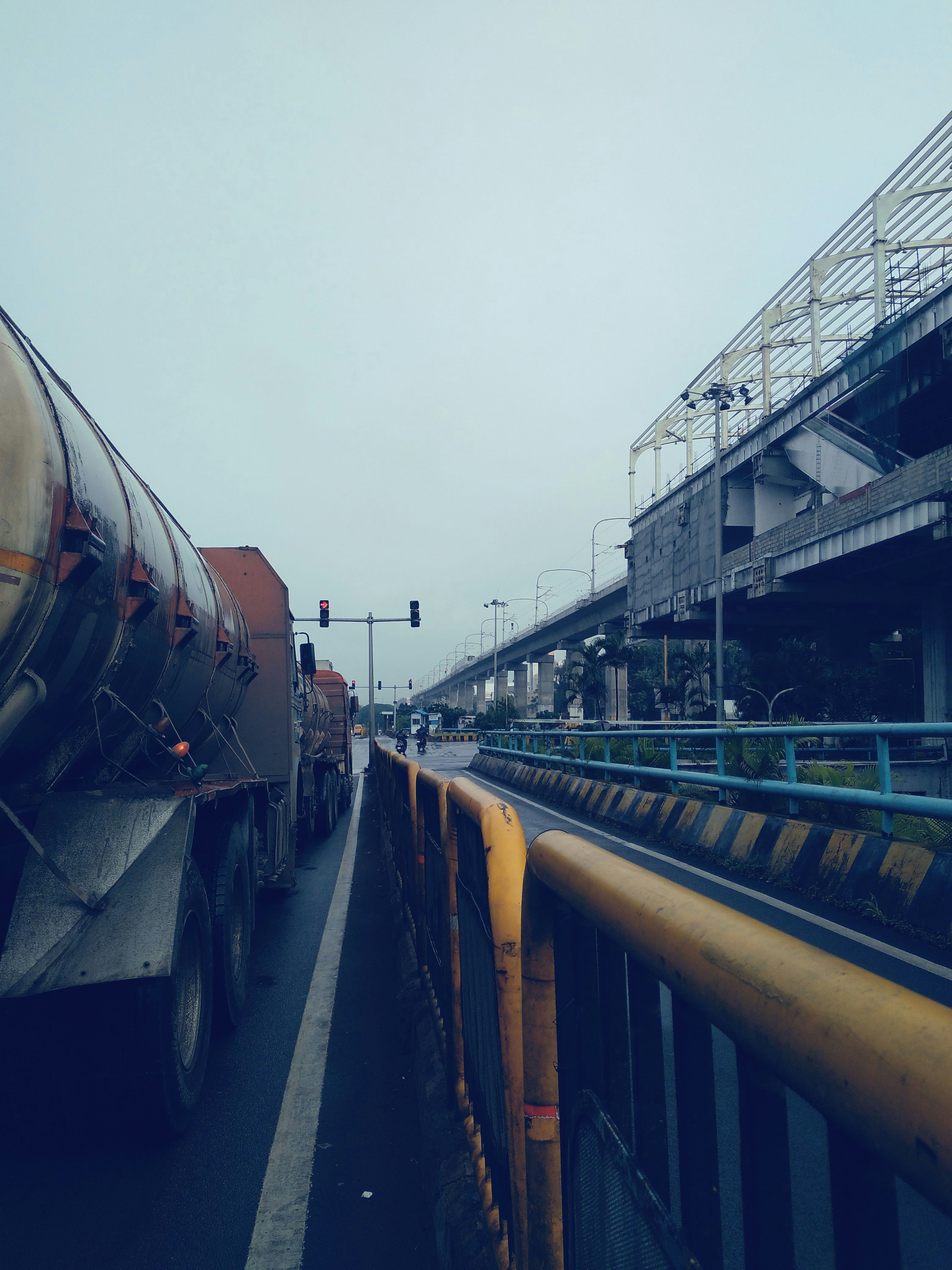 a large tanker truck on a city street