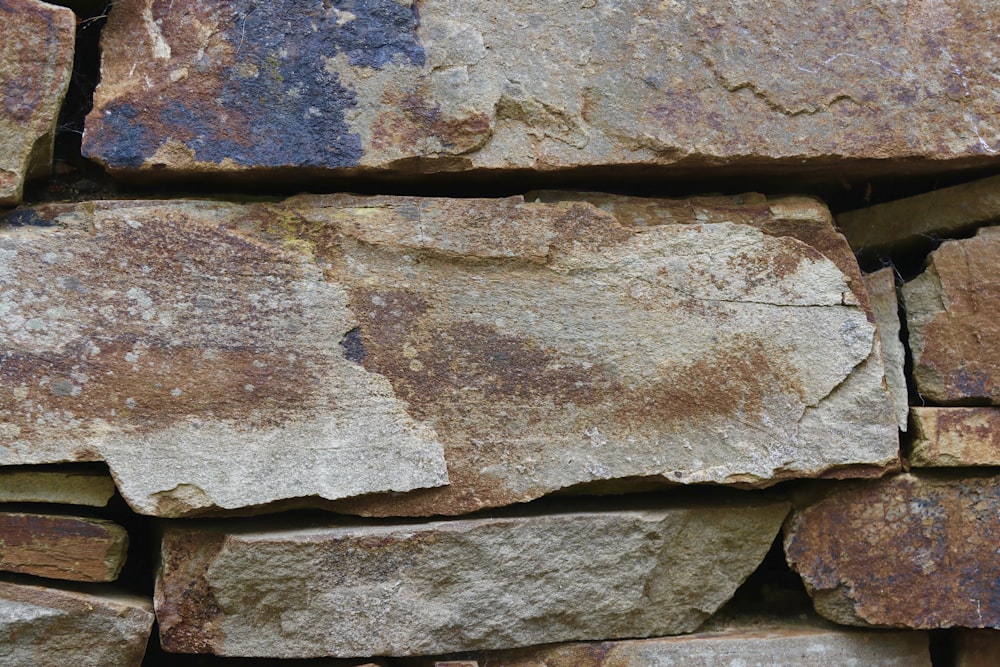 a close up of a pile of rocks