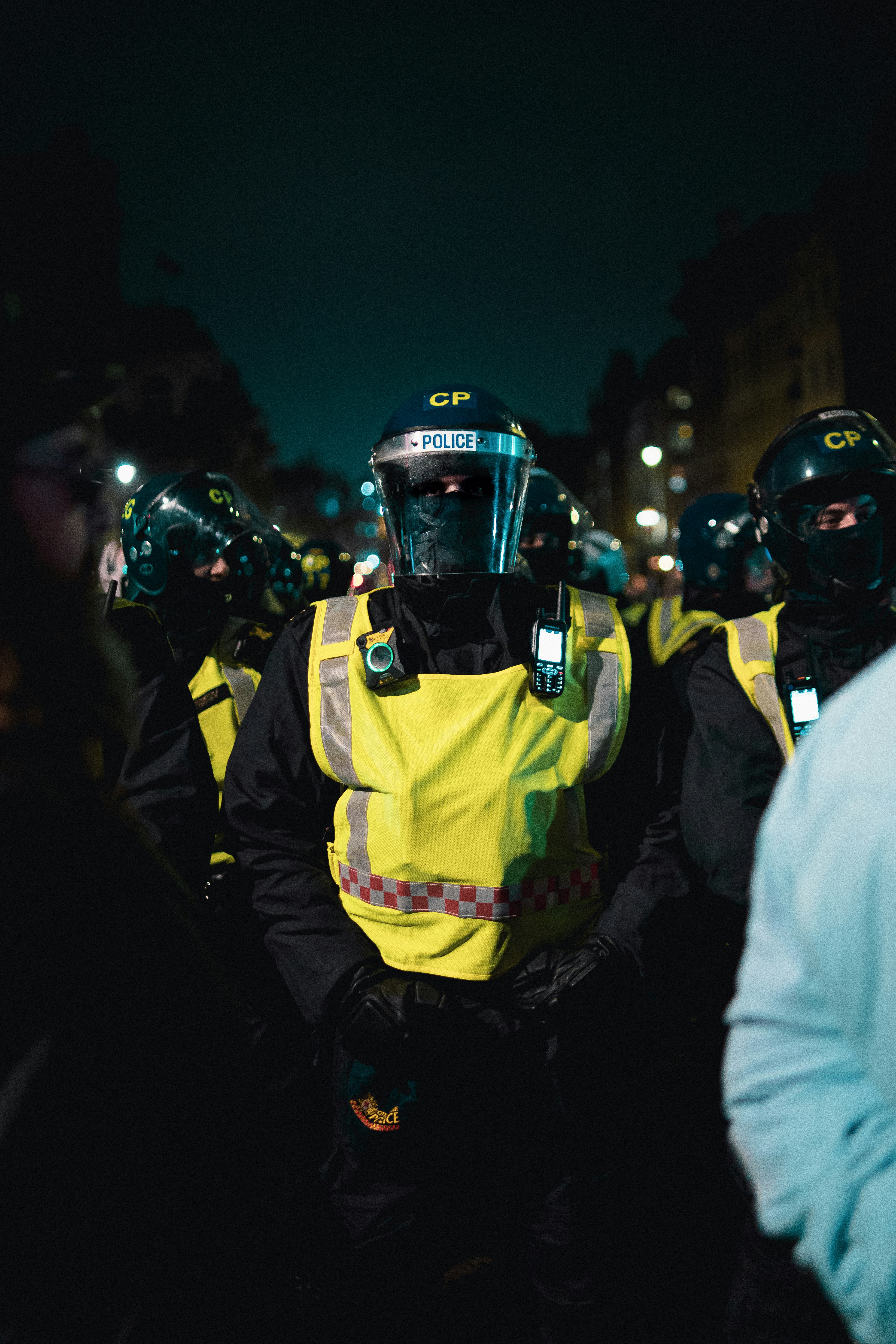 a group of police officers standing next to each other