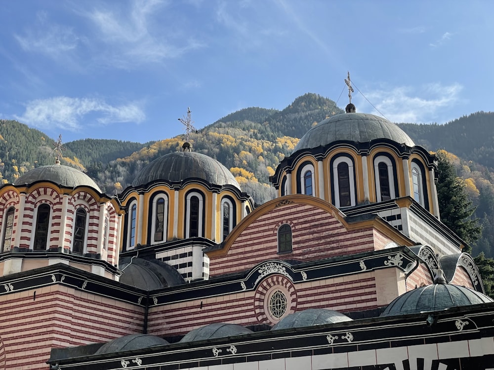 a large building with a clock on the top of it